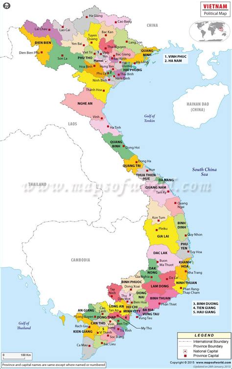 vietnam capital city map|Vietnam Map (Political) .